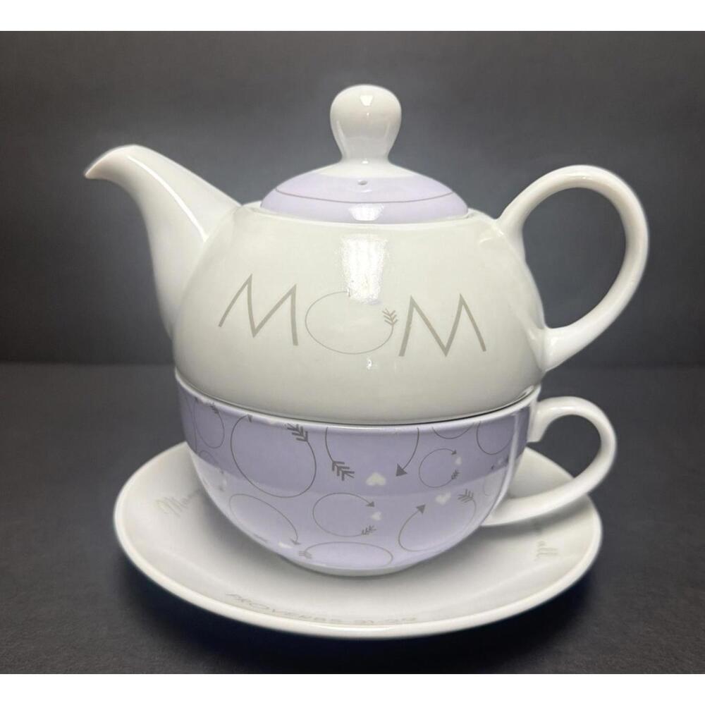 Tea For One Pot Cup Plate Mom Proverbs 31:29